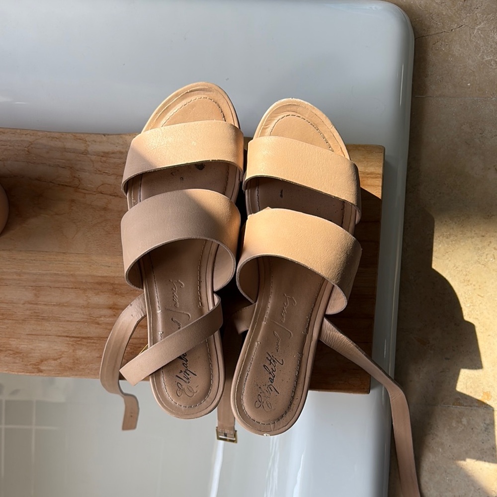 Elizabeth and James Tan Minimalist Sandals